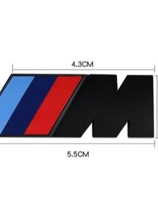 Эмблема M BMW 5,5см Черный Матовый