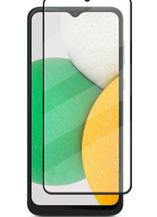 Закаленное защитное стекло на смартфон Samsung A04S / Черная р...