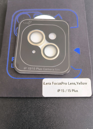 Захисне скло iLera для камери iPhone 15 /15 Plus Yellow