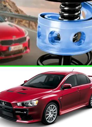 Автобаферы силиконовые на задние пружины Mitsubishi Lancer X 2...