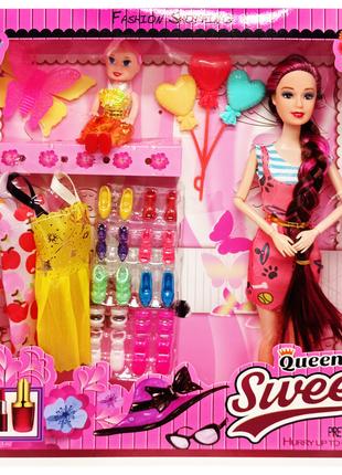 Игровой набор Кукла с дочкой "Quenn Sweet" 313K43(Red) с аксес...