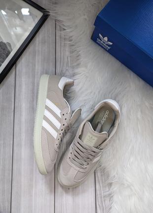 🔥Кросівки Adidas Samba OG Wonder White Linen Green🔥