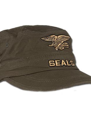 Кепка військова з емблемою спецназу ВМС США SEALSOlive