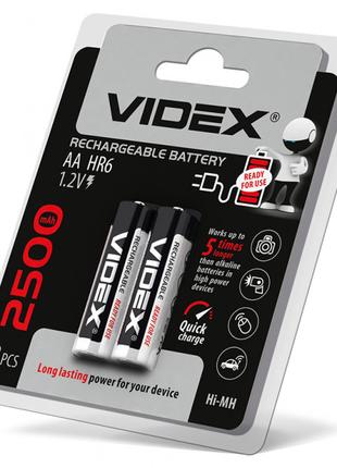 Акумулятори Videx HR6/AA 2500mAh double blister/2шт