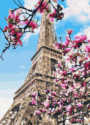 Картина по номерам. Brushme "Цветение магнолий в Париже" GX323...