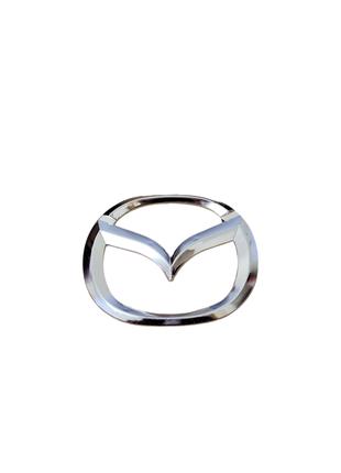 Эмблема на капот, багажник Mazda Мазда хром на скотче 63х52мм ...
