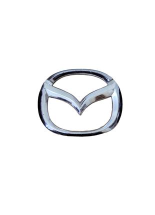 Эмблема на капот, багажник Mazda Мазда хром 75х62мм хром выгну...