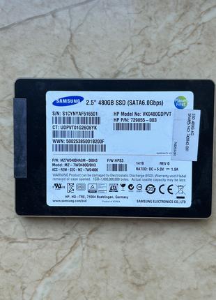 SSD Samsung 480Gb 2.5" SATAIII VK0480GDPVT
