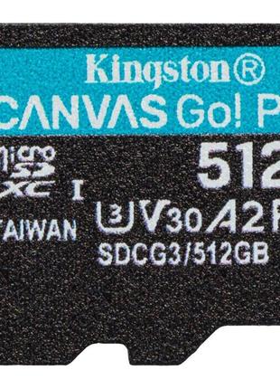 MicroSDXC (UHS-1 U3) Kingston Canvas Go Plus 512Gb class 10 A2...