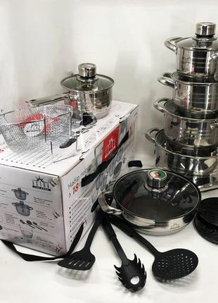 Набор посуды 18 предметов ASTRA A-2618, набор посуды для элект...