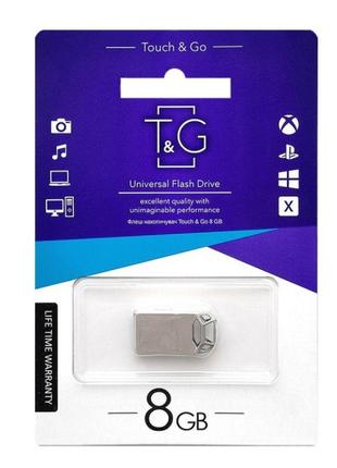 Флеш память T&G; USB 2.0 8GB Metal 110 Steel