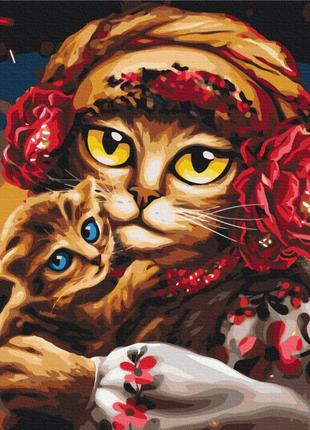 Картина по номерам "Семья котиков" © Марианна Пащук Brushme BS...