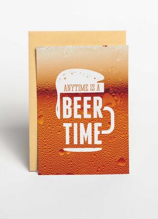 Листівка "Beer time", англійська