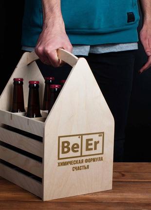Ящик для пива "BeEr" для 6 пляшок, англійська