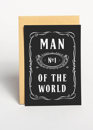 Листівка "Man №1 of the world", англійська