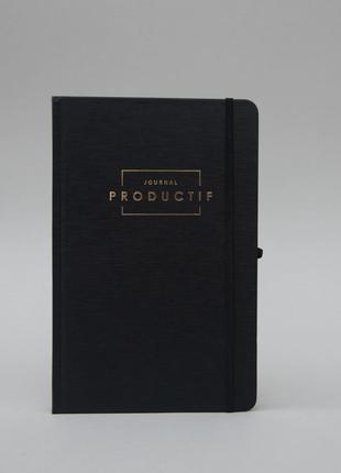 Щоденник Productivity Journal French, Чорний, Black, French