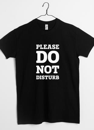 Футболка чоловіча "Please do not disturb", Чорний, XS, Black, ...