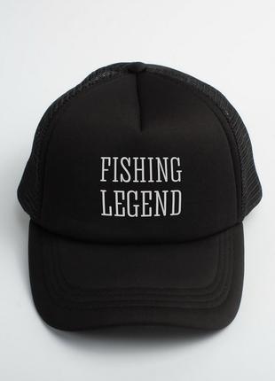 Кепка "Fisher legend", Чорний, Black, англійська