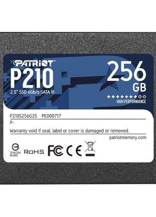 SSD накопичувач Patriot P210 256GB 2.5" SATAIII TLC (P210S256G25)