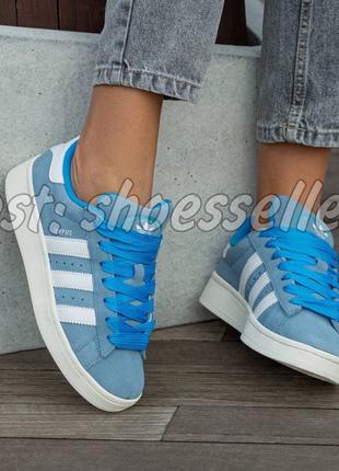 Кросівки Adidas Campus Blue  (1 в 1як оригінал)