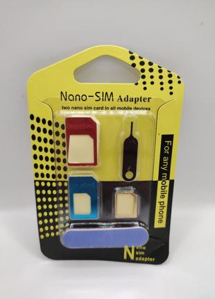 Перехідник під сім-карту nano-sim з пилочкою 26663