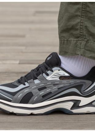 Мужские кроссовки Asics Gel-Preleus Black Grey White, кожаные ...