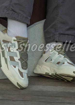 Кросівки Adidas NiteBall White|Olive  (1 в 1як оригінал)