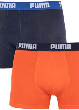 Трусы-боксеры Puma Basic Boxer 2-pack S blue/orange 521015001-002