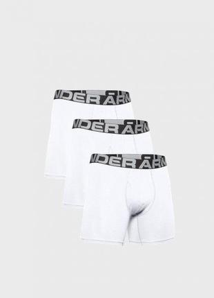 Трусы UA Charged Cotton 6in 3 Pack Белый S (1363617-100 S)