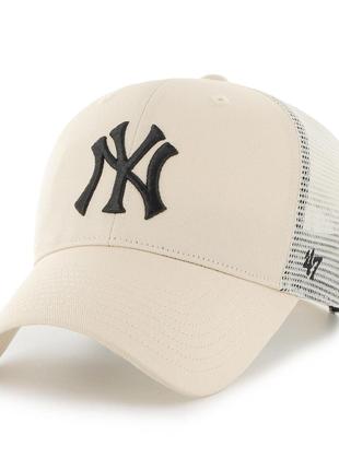 Кепка-тракер 47 Brand MLB NEW YORK YANKEES BRANSON Бежевый Уни...