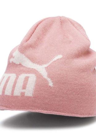 Шапка Puma Junior Ess Logo Beanie pink — 2234009