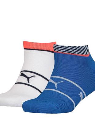 Шкарпетки Puma Boys' Sneaker Stripe 2-pack 35-38 white/blue 10...