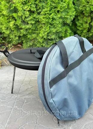 Чехол, сумка-чемодан для сковороды диаметром 400мм серая Код/А...