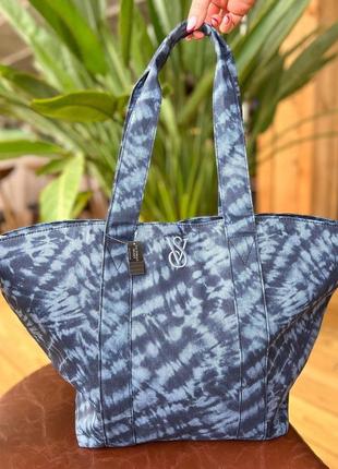 Шопер сумка пляжна victoria's secret tote bag in batik look