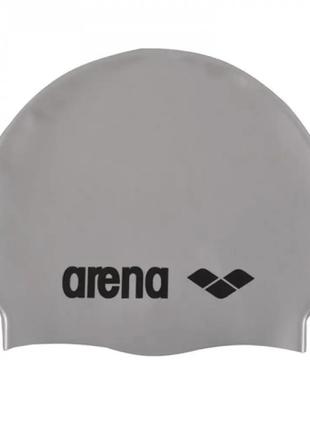 Шапка для плавания Arena CLASSIC SILICONE серебристый Дет OSFM...