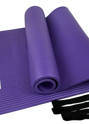 Коврик для фитнеса и йоги EasyFit NBR 10 мм Фиолетовый