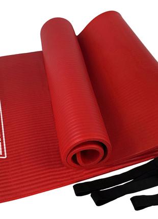 Коврик для фитнеса и йоги EasyFit NBR 10 мм Красный