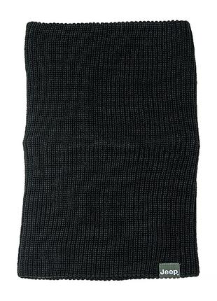 Мужской Бафф JEEP RIBBED TRICOT NECKWARMER J22W Черный One siz...