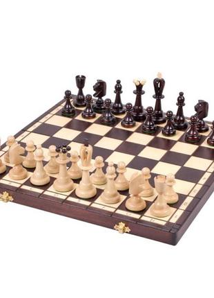 Красивые шахматы подарочные 40,5 на 40,5 см из натурального де...