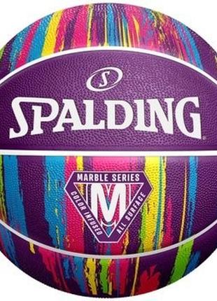 Мяч баскетбольный резиновый №7 Spalding NBA Marble Purple (844...