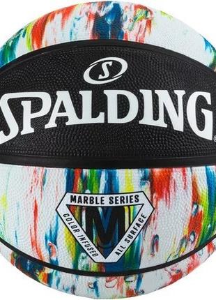 Мяч баскетбольный Spalding Marble Ball красный, белый, синий У...