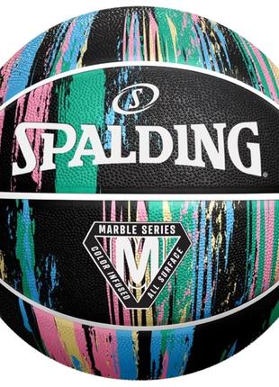 Мяч баскетбольный Spalding Marble Ball черная пастель Уни 7 84...