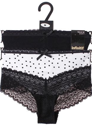 Трусики-шорты Infinitif Sho Short F 2-pack L black/white 13890...