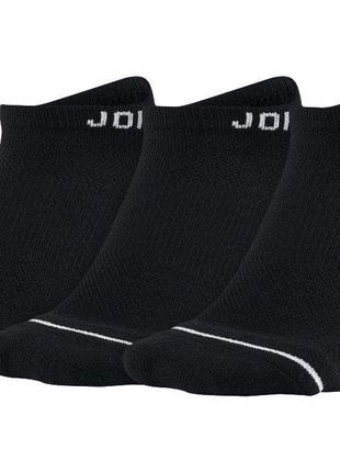 Шкарпетки Nike Jordan Jumpman No Show 3-pack black — SX5546-010