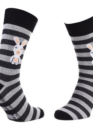 Носки Rabbids Invasion Rabbits And Stripes 1-pack Серый 39-42 ...