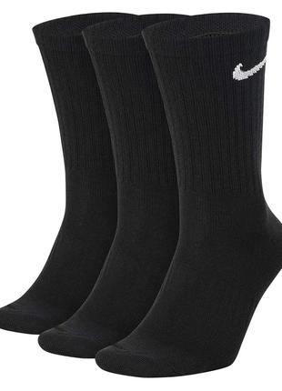 Носки Nike Everyday Lightweight Crew 3-pack black — SX7676-010