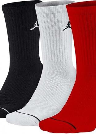 Шкарпетки JORDAN EVERYDAY MAX CREW 3PR черный, белый, красный ...