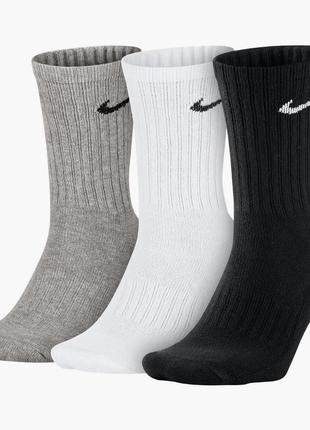 Носки Nike 3-pack 46-50 black/gray/white SX4508-965