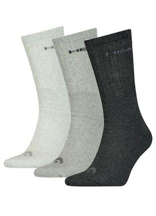 Шкарпетки Head CREW 3P UNISEX Сірий; Чорний; Білий 35-38 (7012...
