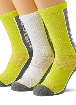 Шкарпетки Head PERFORMANCE CREW 3P UNISEX Білий; Сірий; Жовтий...